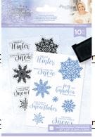 Crafters Companion Glittering snowflakes A6 stamp