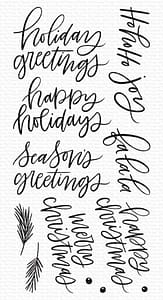 CS 516 my favorite things hand lettered holiday greetings