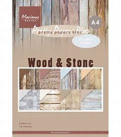 PK9170 marianne design paper pad wood and stone a4