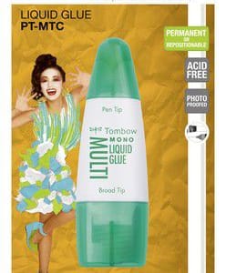 19 PT MTC tombow liquid glue multi talent 25 ml mit 2 tips blister