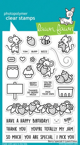 LF2764 lawn fawn berry special clear stamps