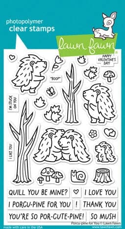 LF3299 lawn fawn porcu pine for you clear stamps
