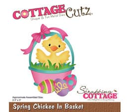 CC 1001 scrapping cottage spring chickee in basket