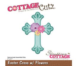 CC 994 scrapping cottage easter cross w flowers