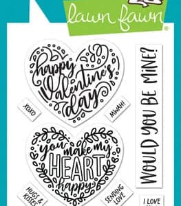LF3305 lawn fawn magic heart messages clear stamps