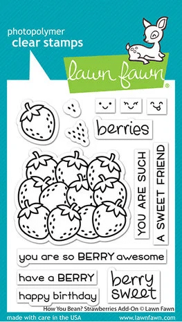 LF2766 lawn fawn how you bean strawberries add on clear stamps