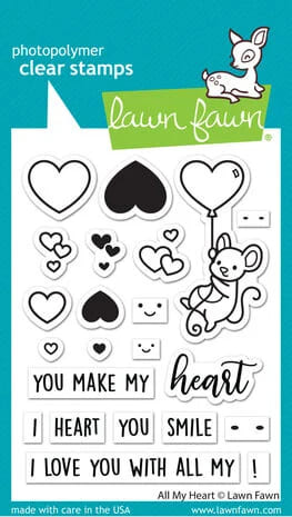LF3017 lawn fawn all my heart clear stamps