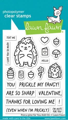 LF3301 lawn fawn porcu pine for you add on clear stamps