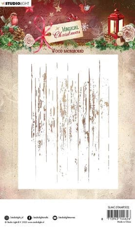 SL MC STAMP502 studio light magical christmas clear stamp wood background 2