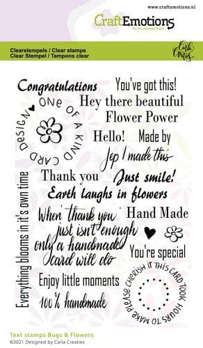 130501 1698 craftemotions clearstamps a6 bugs flowers text eng carla creaties