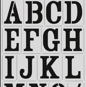 185070 2201 craftemotions stencil alphabet vintage 2xa4 h 56mm