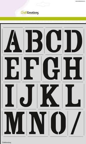 185070 2201 craftemotions stencil alphabet vintage 2xa4 h 56mm