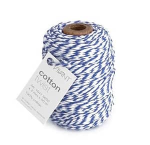 1050.5002.Col .47 vivant cord cotton twist royal blue white 50 mt 2mm