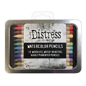 TDH83603 ranger tim holtz distress watercolor pencils kit 6