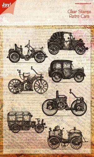 006410 0386 joy retro cars clear stamps