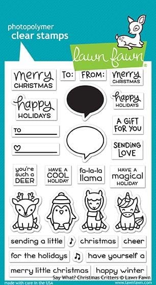 lawn fawn say what christmas critters clear stamps