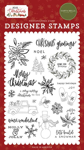 carta bella christmas greetings clear stamps cbhc1 1