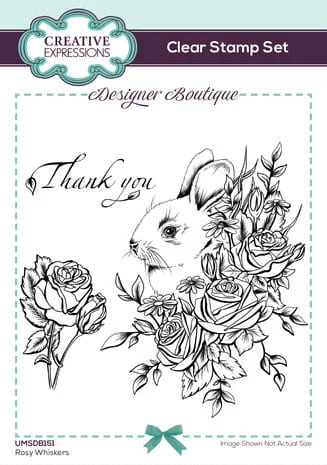 UMSDB151 creative expressions designer boutique clear stamp rosy whiskers