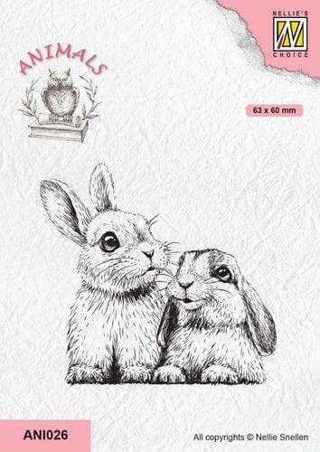 ANI026 nellies choice clearstamp rabbits