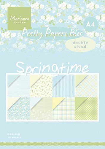 pk9174 marianne design paper pad springtime a4