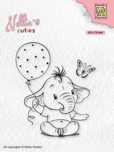 NCCS007 nellies choice clearstamp cuties baby elefant