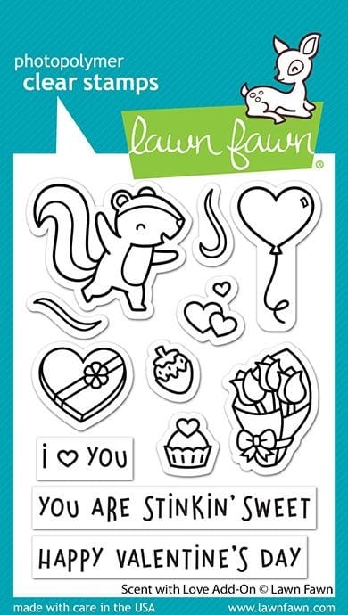 LF2728 lawn fawn scent with love add on clear stamps