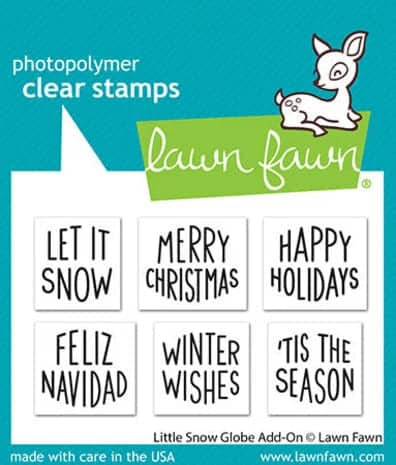 LF3278 lawn fawn little snow globe add on clear stamps