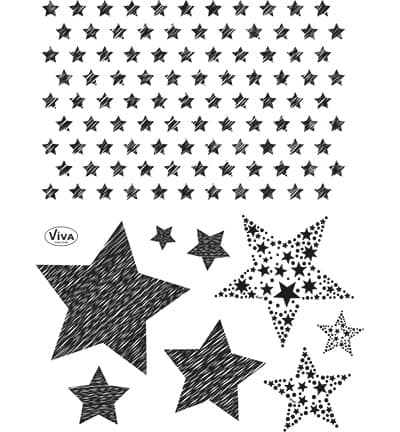 400314700 viva decor clear stamp stars stjarnor