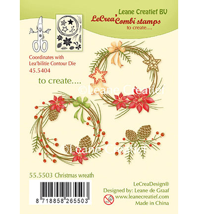55.5503 Leane christmas wreath julkrans stamp