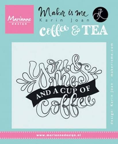 KJ1709 marianne d stamp quote you me and a cup of coffee