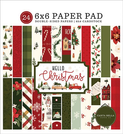 CBHC124023 Carta Bella Hello Christmas 6x6 paper pad