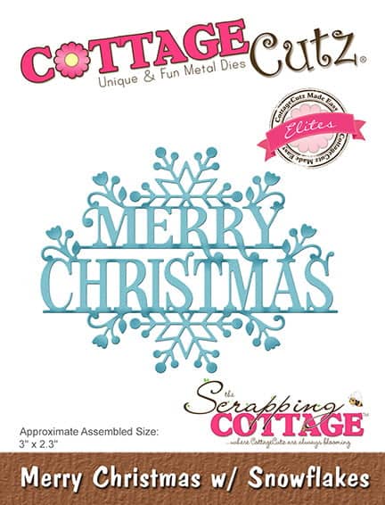 CCE 594 scrapping cottage merry christmas w snowflakes