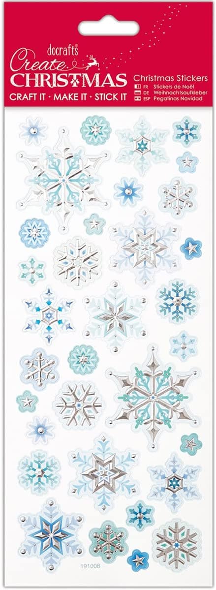 PMA 806901 papermania create christmas stickers snowflakes foiled
