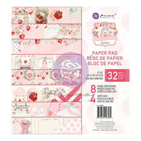 998530 prima marketing strawberry milkshake 8x8 inch paper