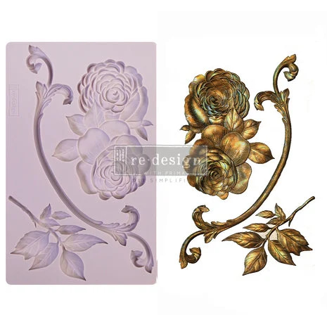 648152 re design with prima victorian rose 5x8 inch mould