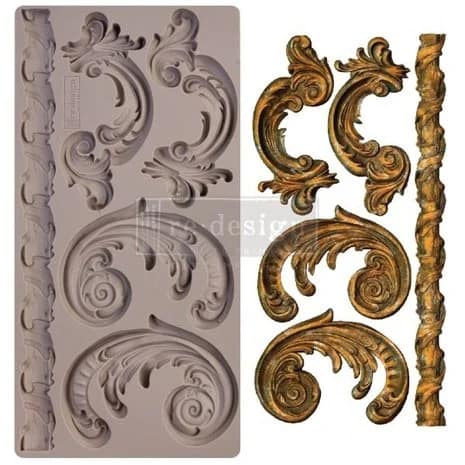 654603 re design with prima lilian scrolls 5x10 inch mould