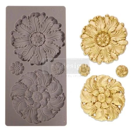 661151RED re design with prima kacha engraved medallions 8.5x11 decor mould