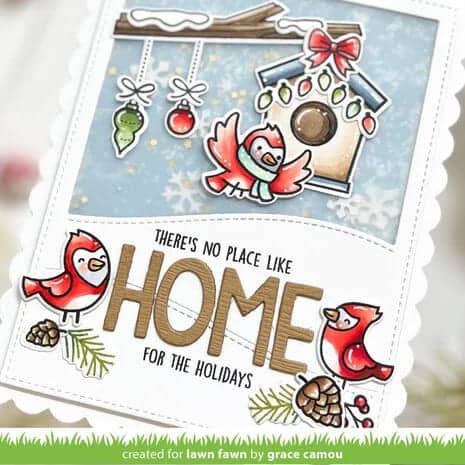 LF3227 lawn fawn winter birds add on clear stamps 2