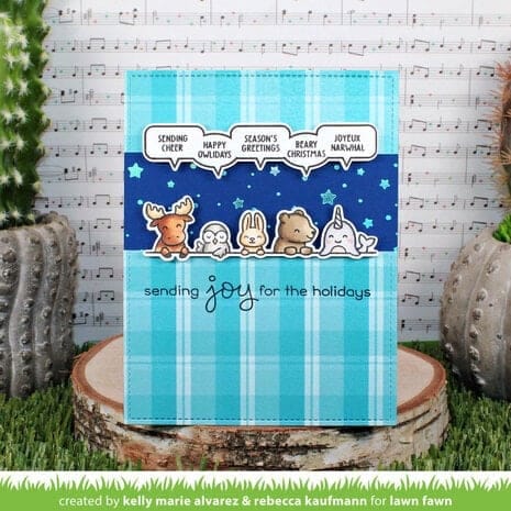 LF3231 lawn fawn simply celebrate winter critters clear stamps 3