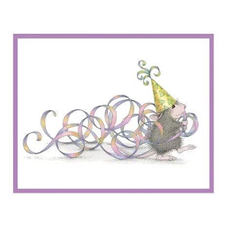RSC 010 spellbinders party streamers cling rubber stamp 2