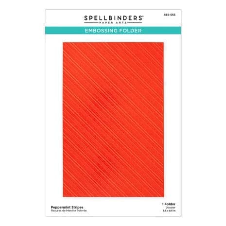 SES 055 spellbinders peppermint stripes embossing folder
