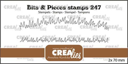 BP247 crealies clearstamp bits pieces grass straigt and curved
