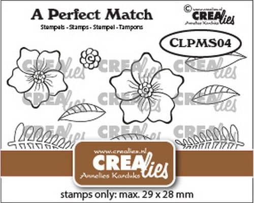 clpms04 crealies a perfect match stamps flowers bouquet b