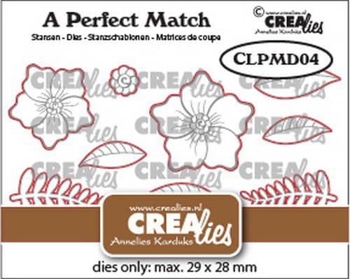 CLPMD04 crealies a perfect match dies mix flowers bouquet b