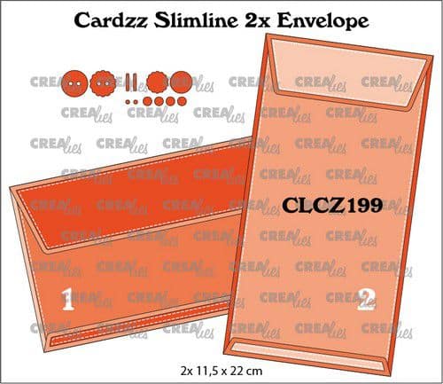 CLCZ199 crealies cardzz dies slimline 2x envelope