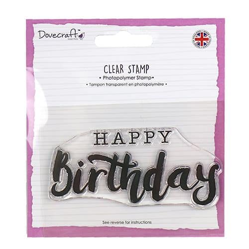 DCSTP106 dovecraft clear stamp happy birthday
