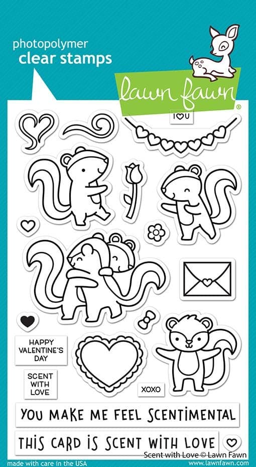 LF2726 lawn fawn scent with love clear stamps