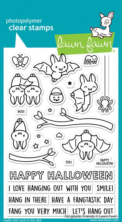 LF2937 lawn fawn fangtastic friends clear stamps