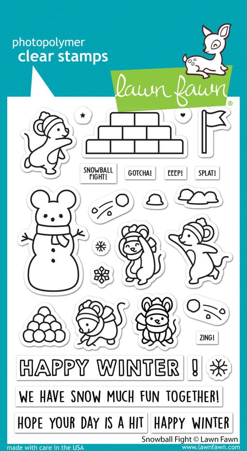 LF2941 lawn fawn snowball fight clear stamps