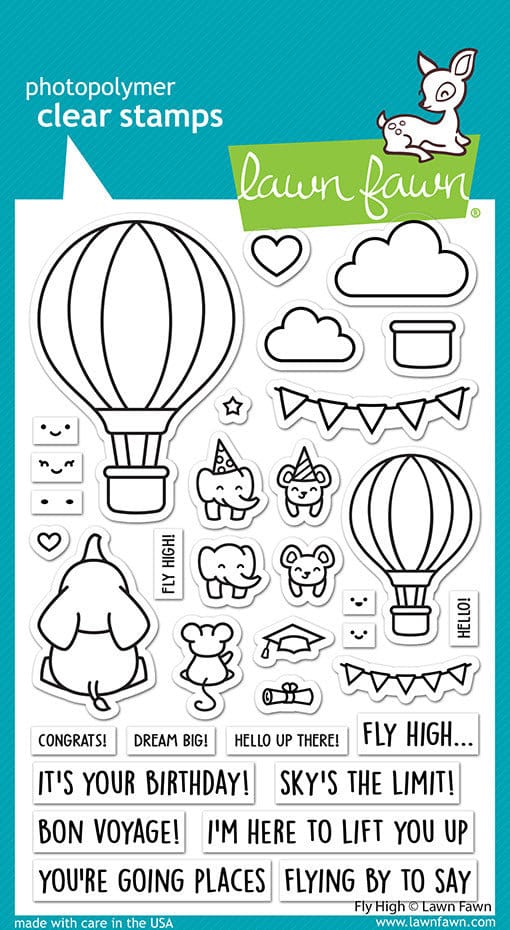 LF3069 lawn fawn fly high clear stamps